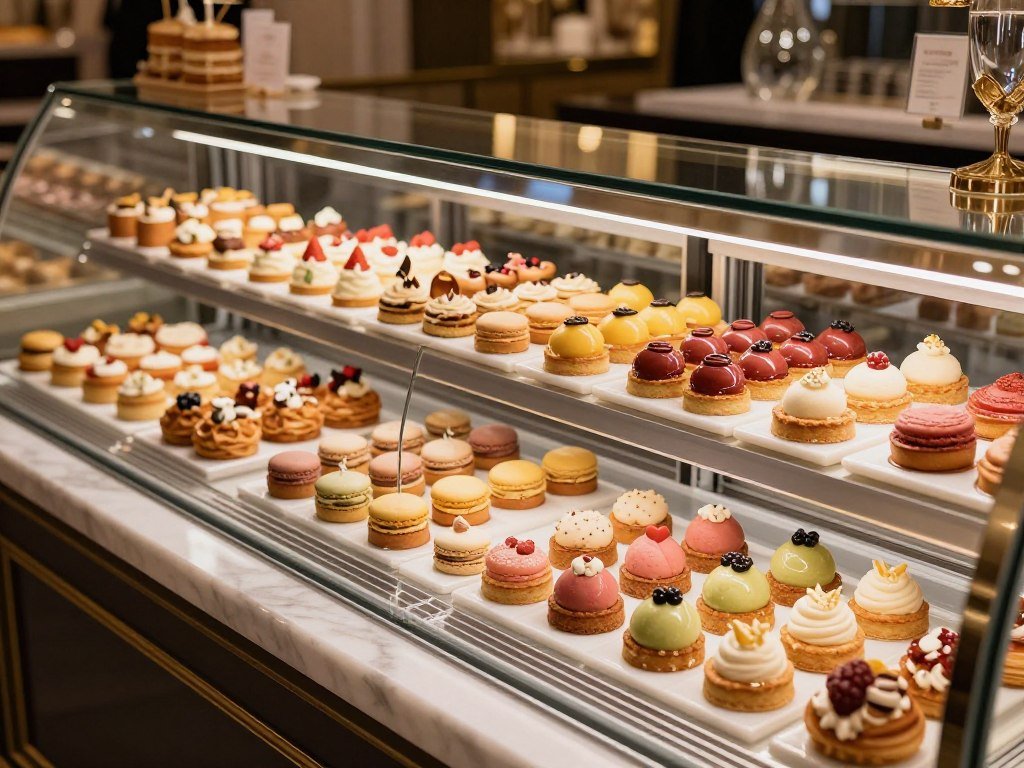 Alegria patisserie seasonal pastries and desserts display