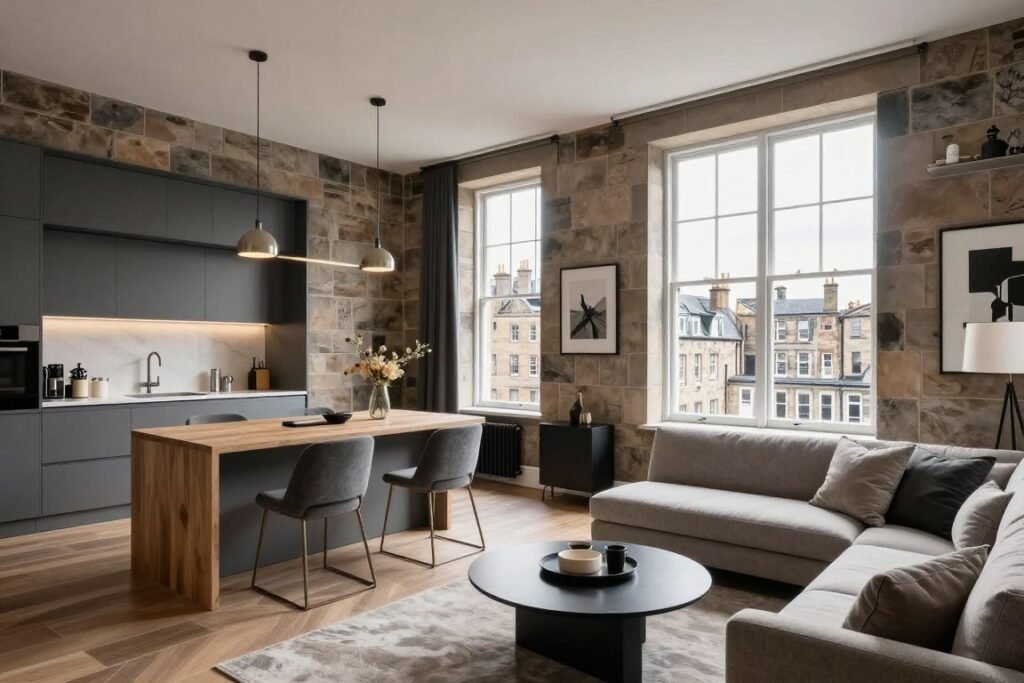 Best Hotels in Edinburgh Scotland 5 Apartment interior at Cheval Old Town Chambers in Edinburgh Scotland