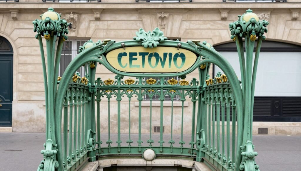 The Best Things to Do in Paris 10 Art Nouveau entrance to a Paris Metro station - essential things to do in Paris include using public transport