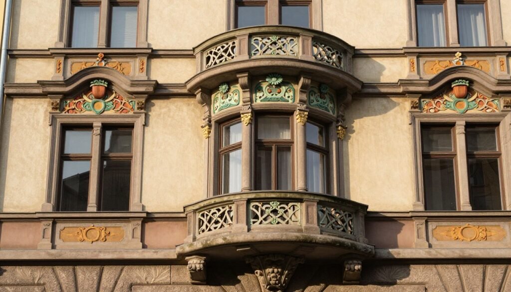 Art nouveau apartment building in Schwabing