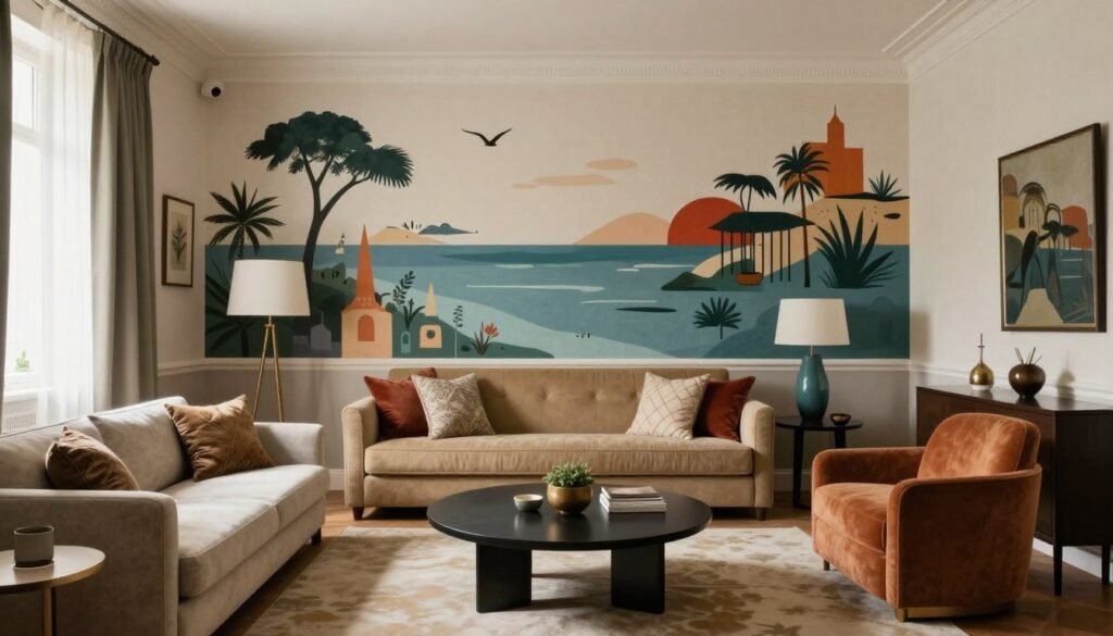 The Best Hotels in Nice 5 Artistic room at Hotel Windsor with custom murals and designer furniture