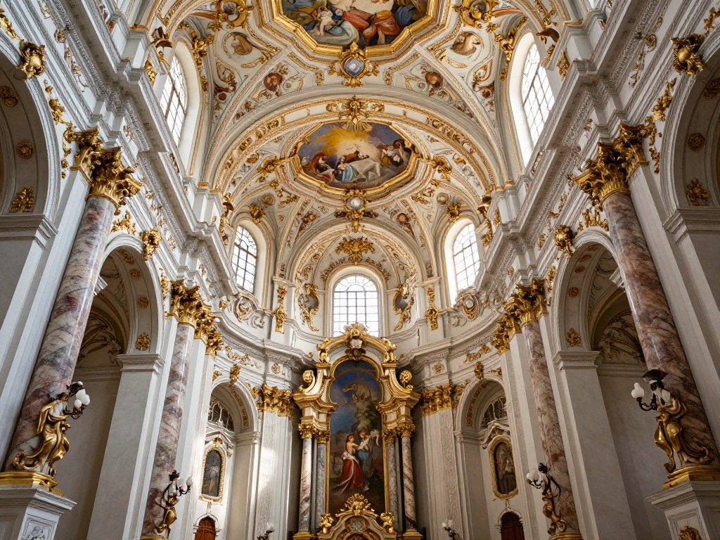 Asam Church ornate rococo interior