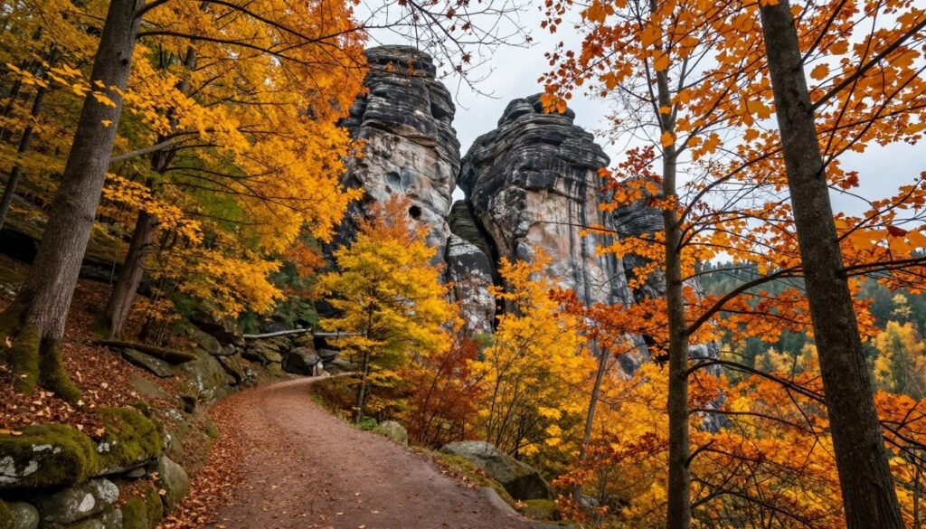 Autumn forest Luxembourg Mullerthal