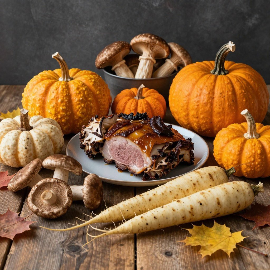 Autumn harvest menu ingredients