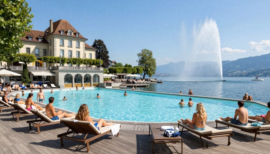 The Best Things to Do in Geneva 20 Bains des Pâquis swimming area and lakefront