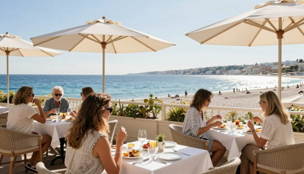 The Best Hotels in Nice 10 Beachfront terrace at Hotel de France with Mediterranean views