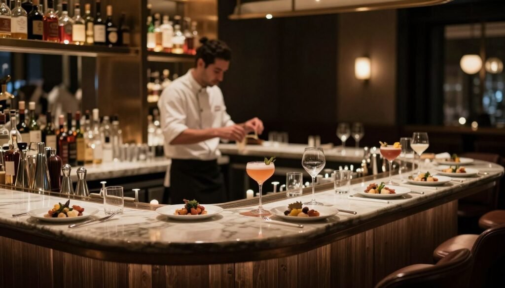 Berlin restaurant bar counter seating