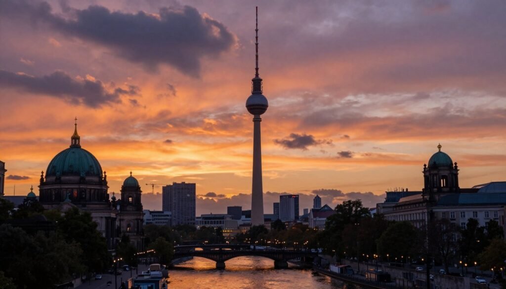 The Best Things to Do in Berlin 53 Berlin skyline at sunset with TV Tower, river, and cityscape
