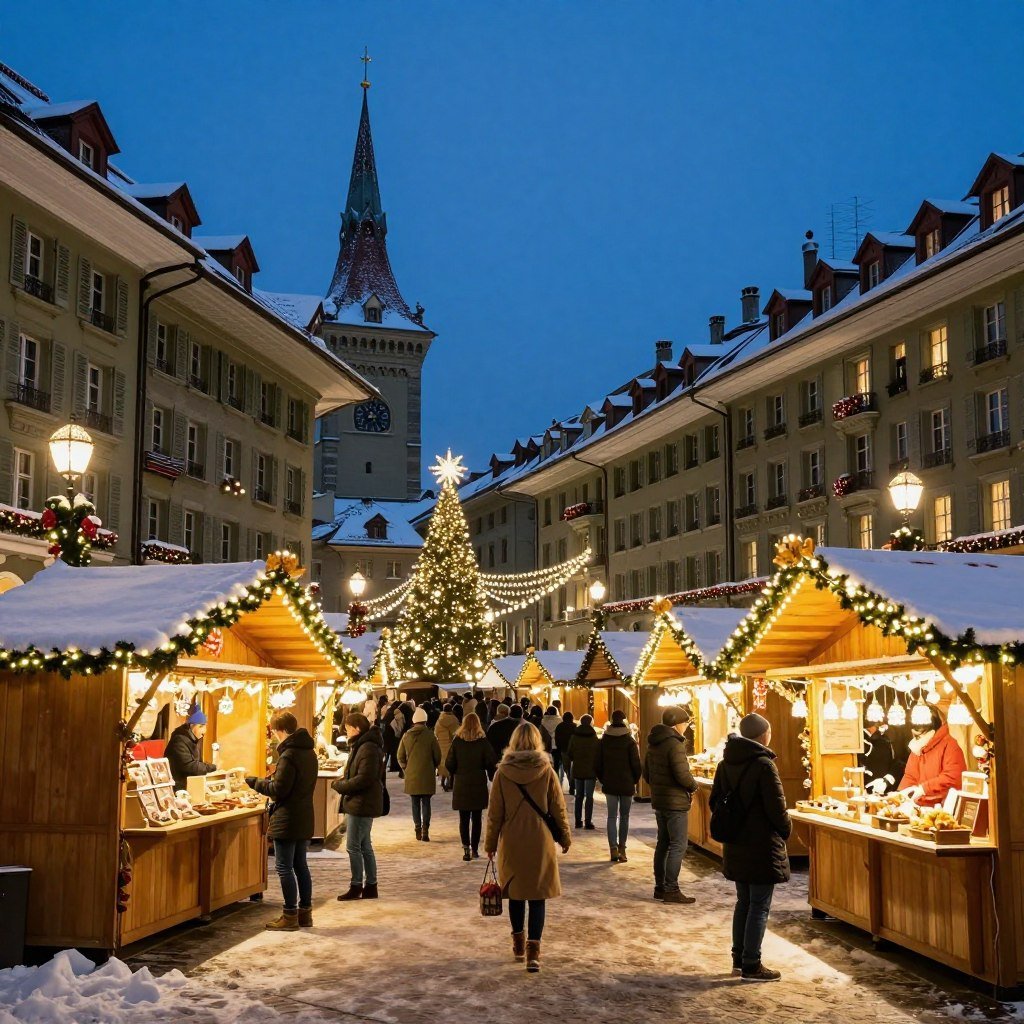 The Best Things to Do in Bern 24 Bern Old Town in winter with Christmas market and snow