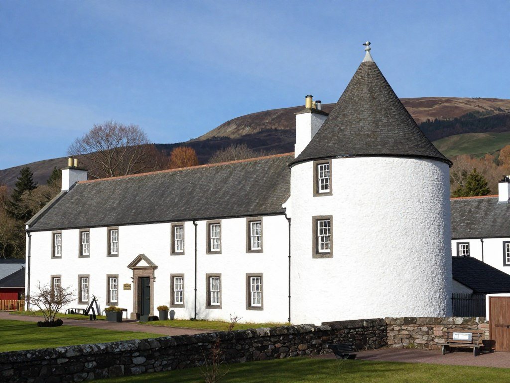 Blair Athol whisky distillery in Pitlochry during a day trip from Edinburgh Scotland