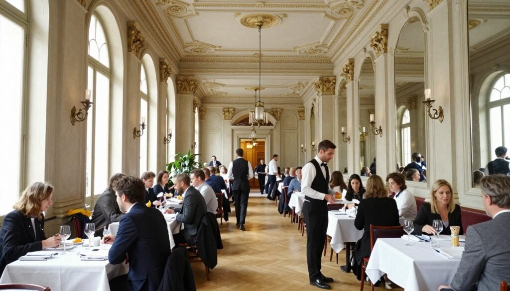 Bouillon Chartier interior, a historic budget-friendly restaurant in Paris