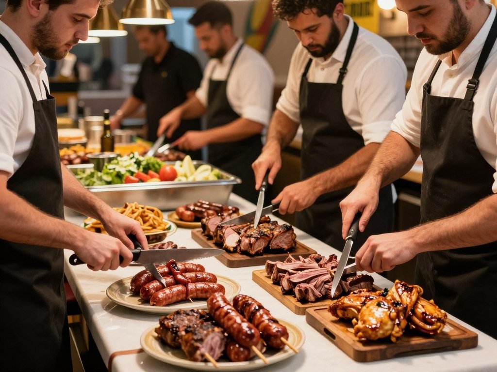 Brazilian churrascaria meat selection in Frankfurt