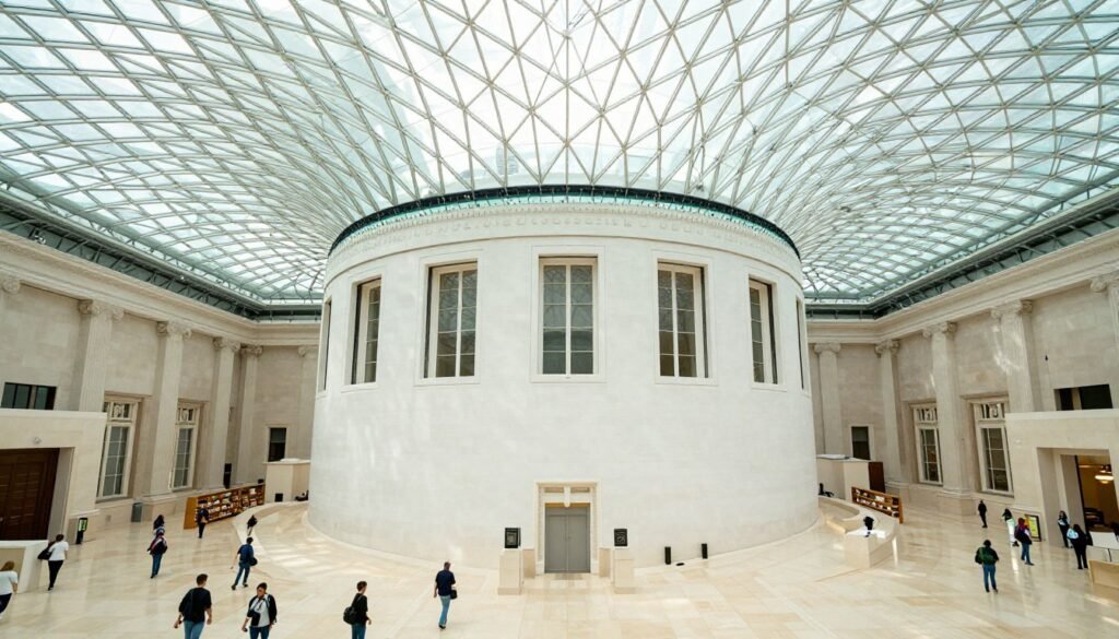 British Museum Great Court with the famous glass roof - free things to do in London