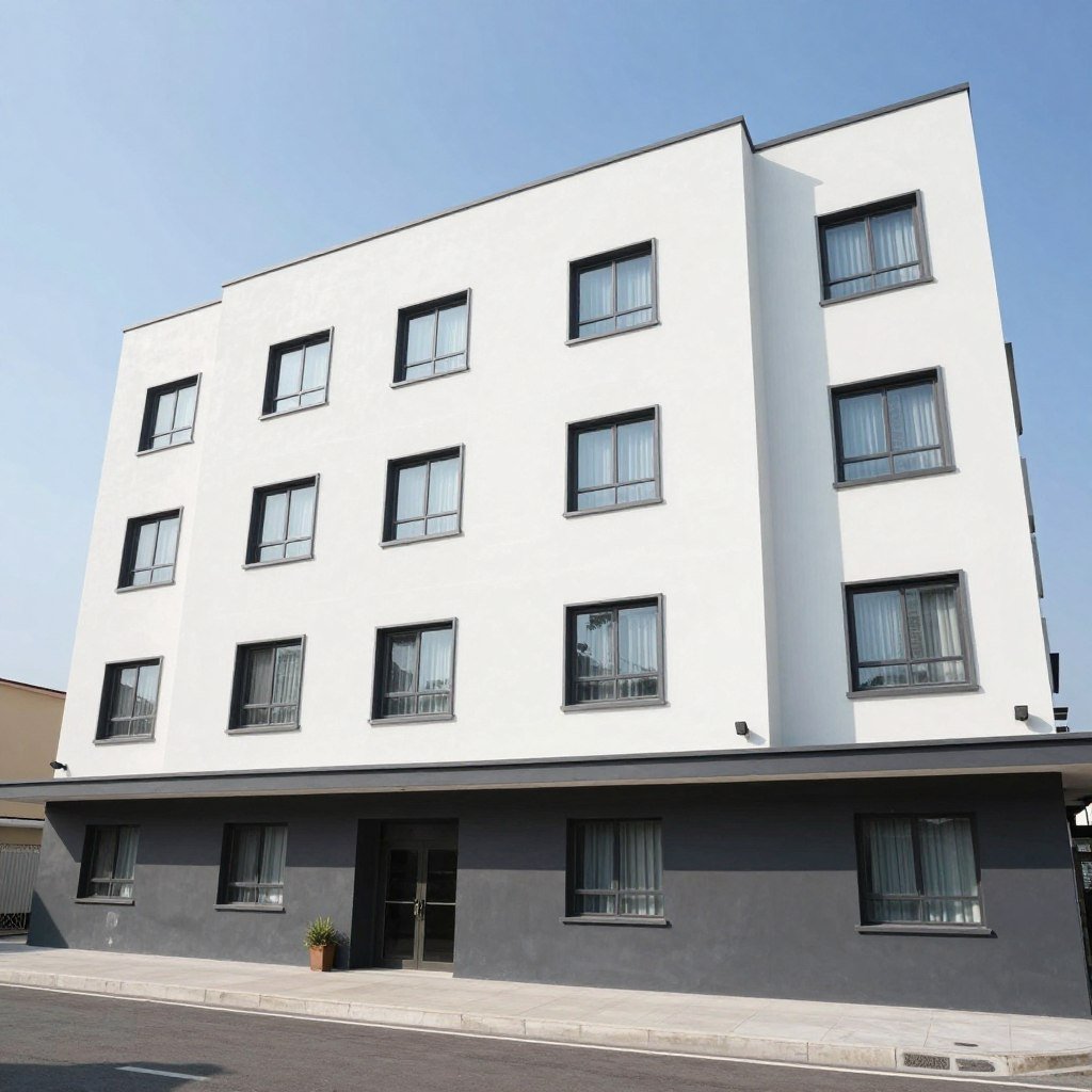 Budget hotel exterior building