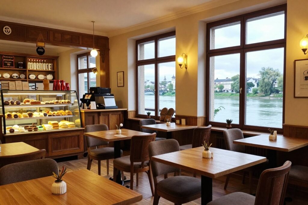 The Best Restaurants in Salzburg 8 Café Würfelzucker interior showing traditional Austrian coffee house in Salzburg