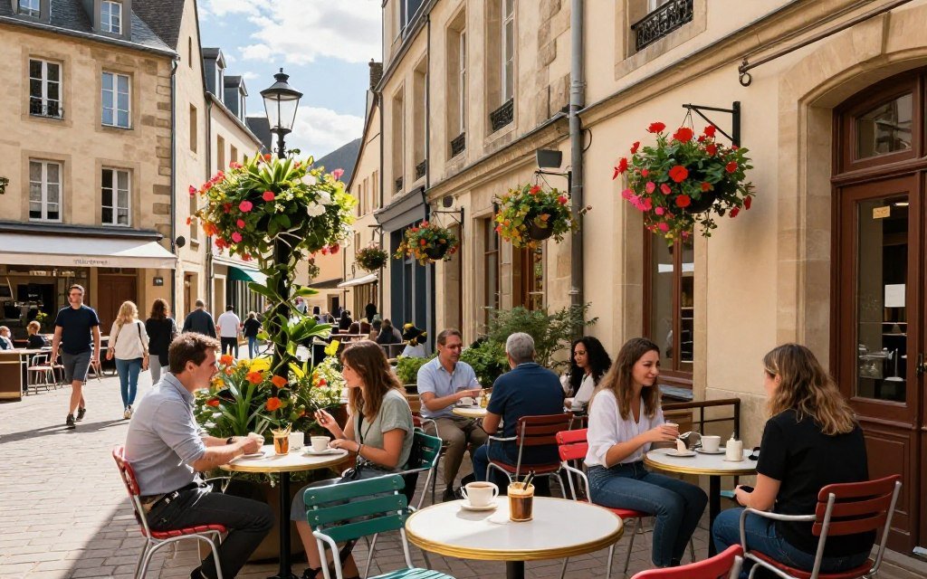 The Best Things to Do in Differdange 15 Cafe terrace in Differdange town center