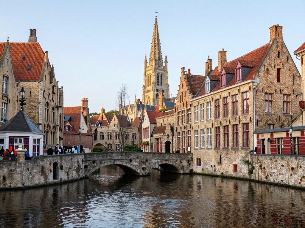Canal view from Guesthouse Bonifacius in Bruges