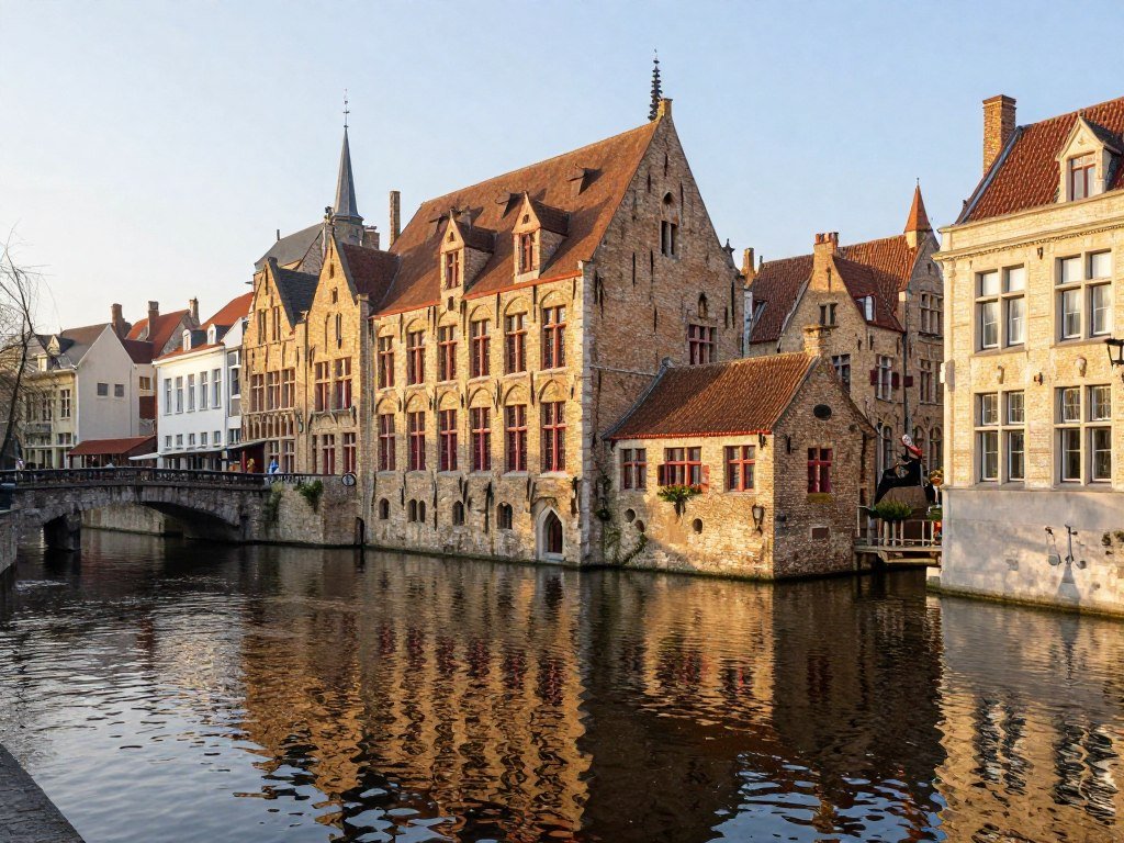 Canal view from Hotel Van Cleef in Bruges