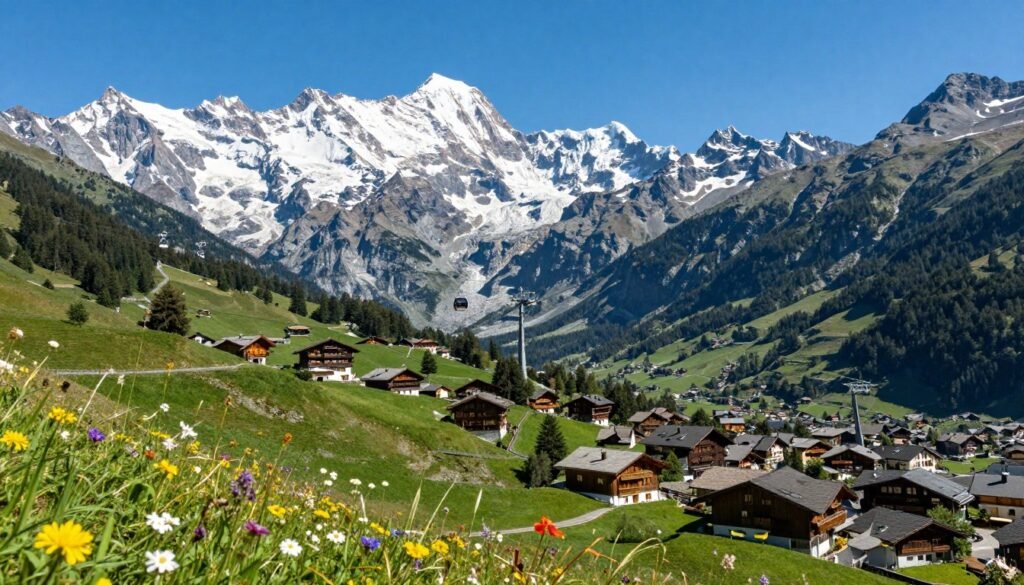 The Best Things to Do in Geneva 33 Chamonix town with Mont Blanc mountain backdrop