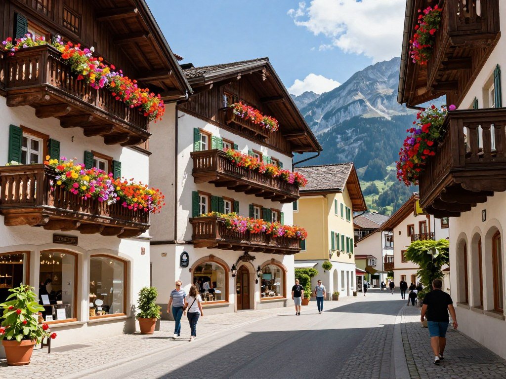 The Best Hotels in Balzers 1 Charming street view of traditional Balzers village with Alpine hotels and mountain backdrop