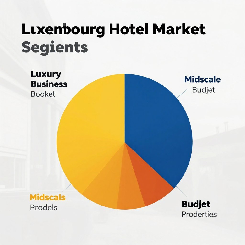Chart showing Luxembourg hotel market distribution by category