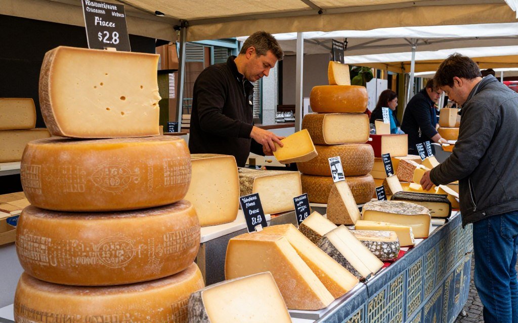 The Best Things to Do in Geneva 32 Cheese vendor at Geneva market