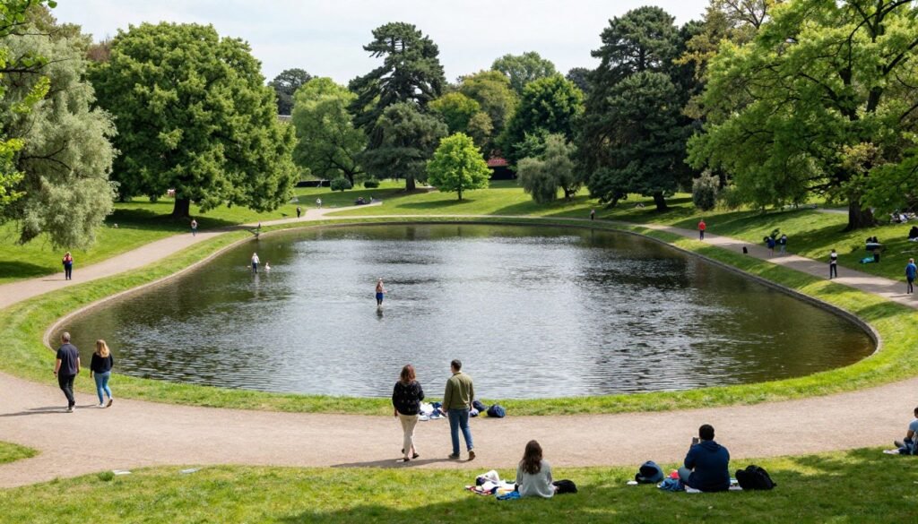 Chorlton Water Park's lake and walking trails