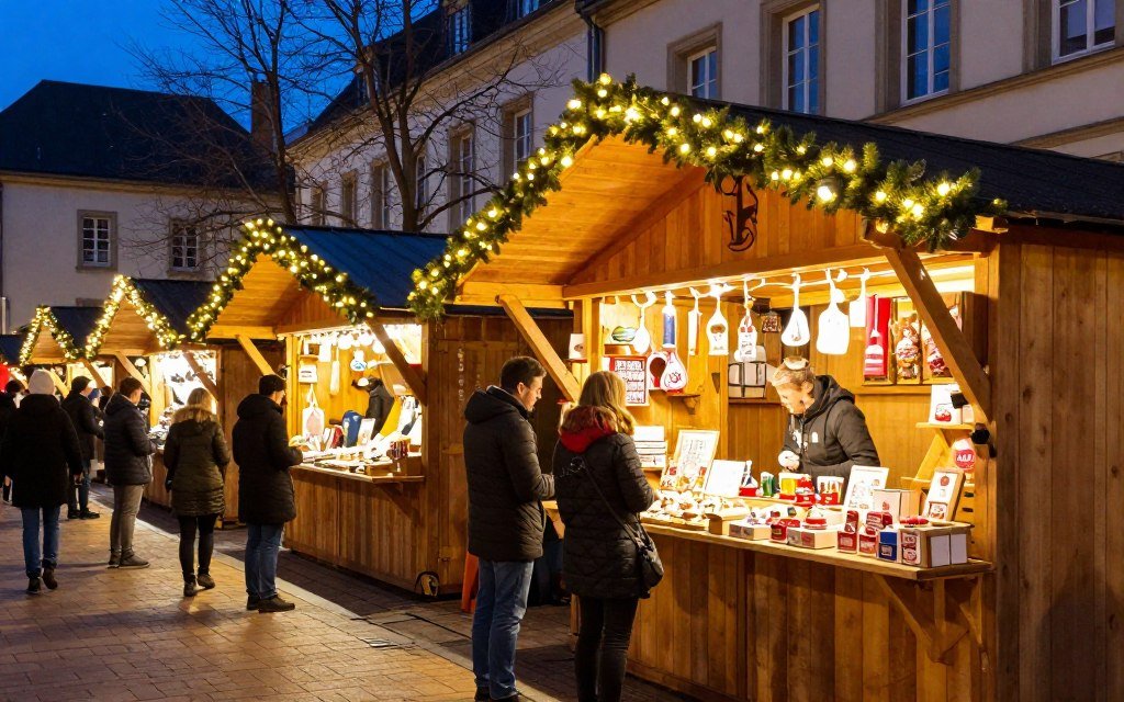 The Best Things to Do in Differdange 32 Christmas market in Differdange with decorated stalls