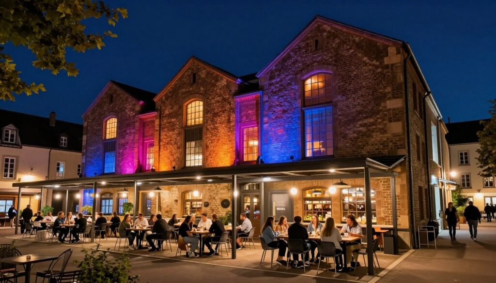 Clausen Luxembourg nightlife district with modern restaurants and bars