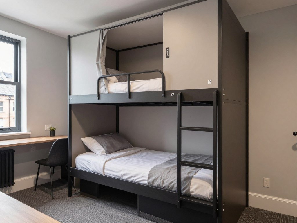 Best Hotels in Edinburgh Scotland 9 CoDE Pod Hostel private room in Edinburgh Scotland with modern design