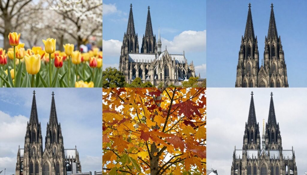 Cologne in different seasons collage