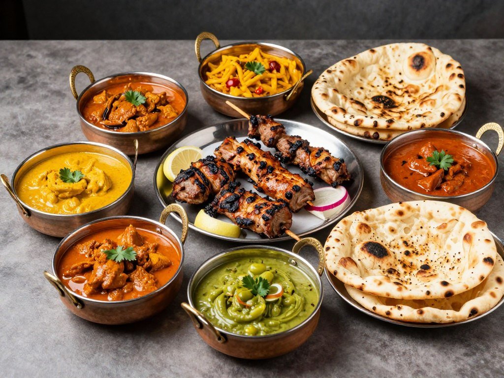 Colorful Indian and Pakistani dishes at Zouk Tea Bar & Grill in Manchester