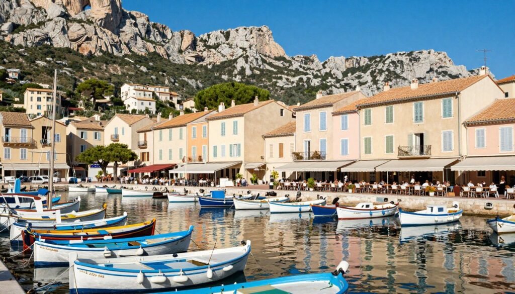 The Best Things to Do in Marseille 21 Colorful harbor of Cassis with boats and waterfront restaurants