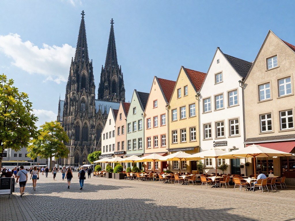 The Best Things to Do in Cologne 5 Colorful narrow houses at Fischmarkt square in Cologne Old Town