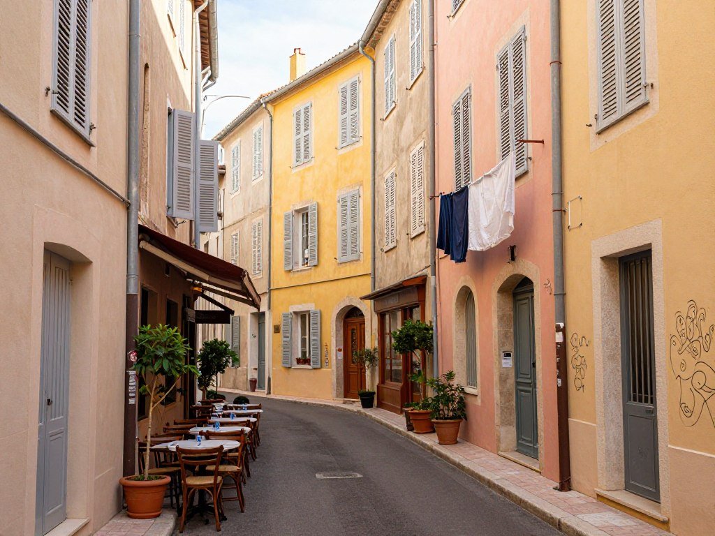 The Best Things to Do in Marseille 2 Colorful narrow street in Le Panier district with traditional buildings