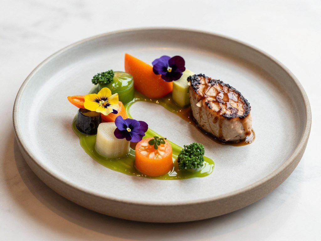 Creative dish at Bruder restaurant showcasing modern Viennese cuisine