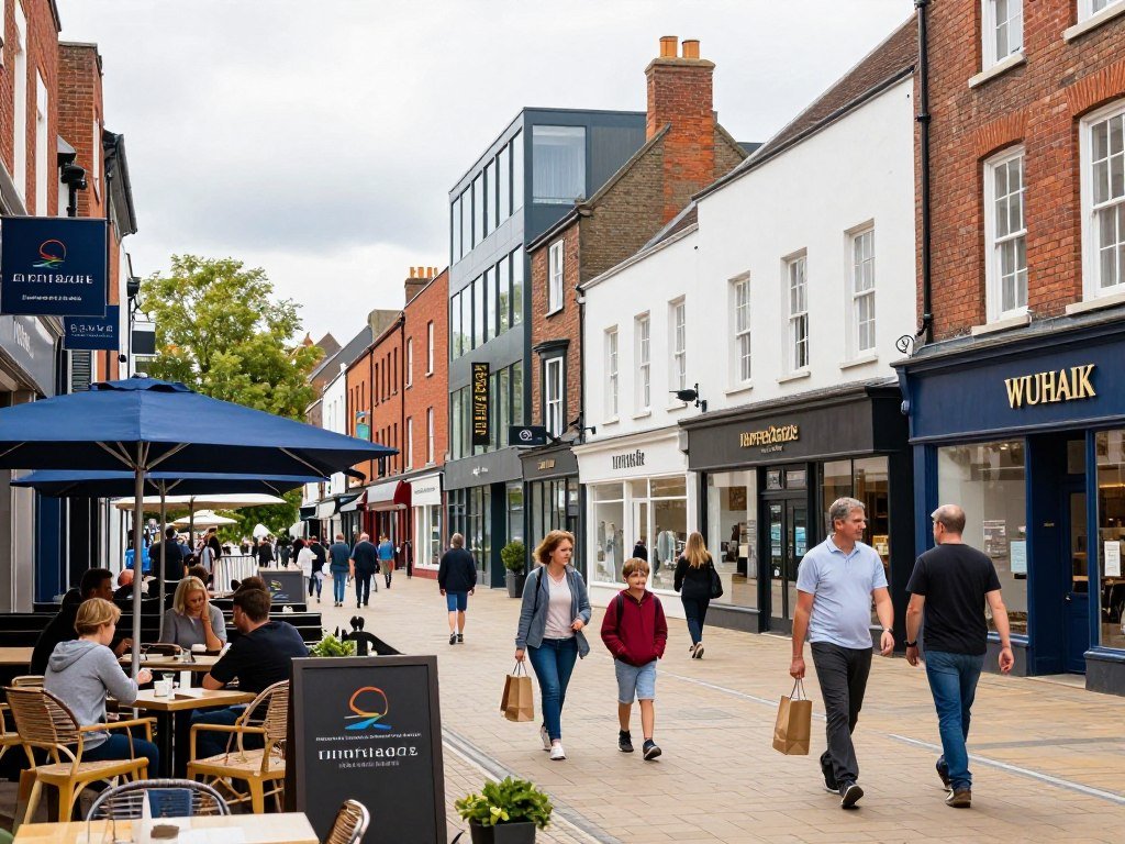 Differdange city center with shopping area and cultural attractions
