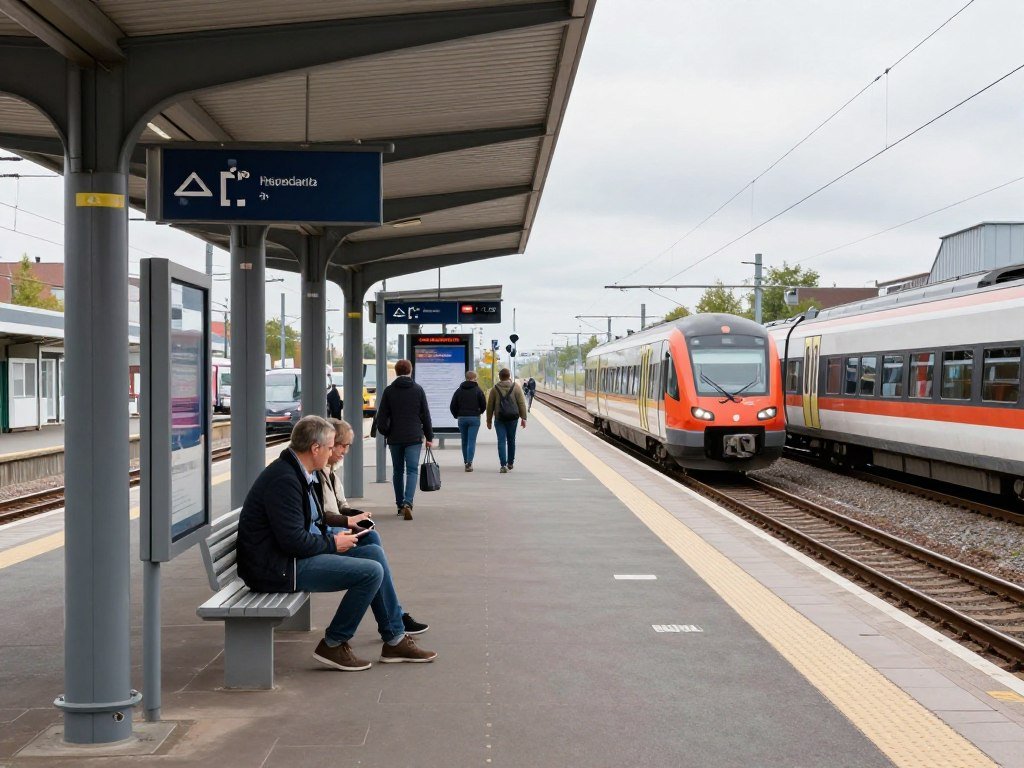 Differdange public transportation bus and train station