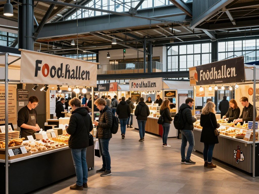 Popular Restaurants in Amsterdam 2 Diverse food stalls at Foodhallen in Amsterdam