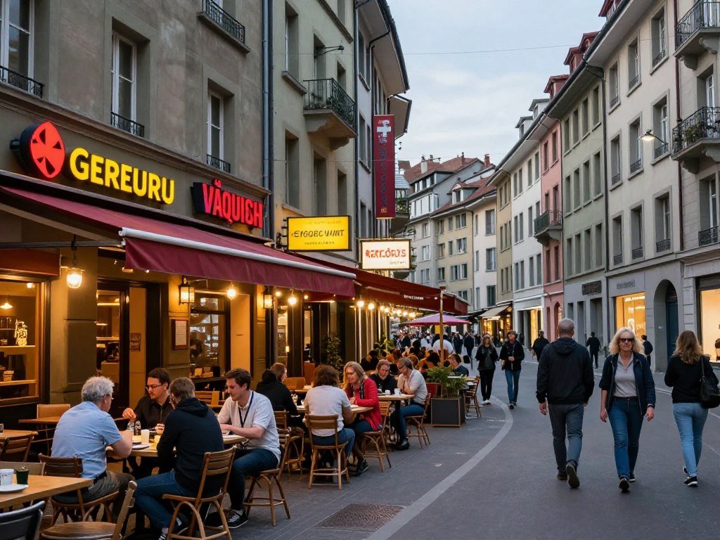 Diverse international restaurants in Pâquis neighborhood