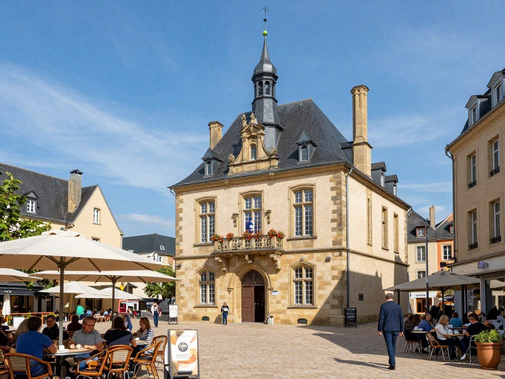 Echternach old town marketplace Luxembourg