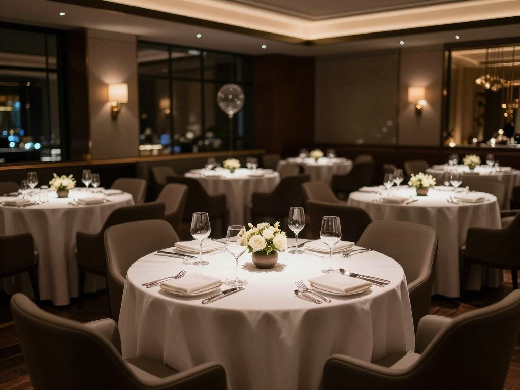 Elegant fine dining restaurant interior for special events