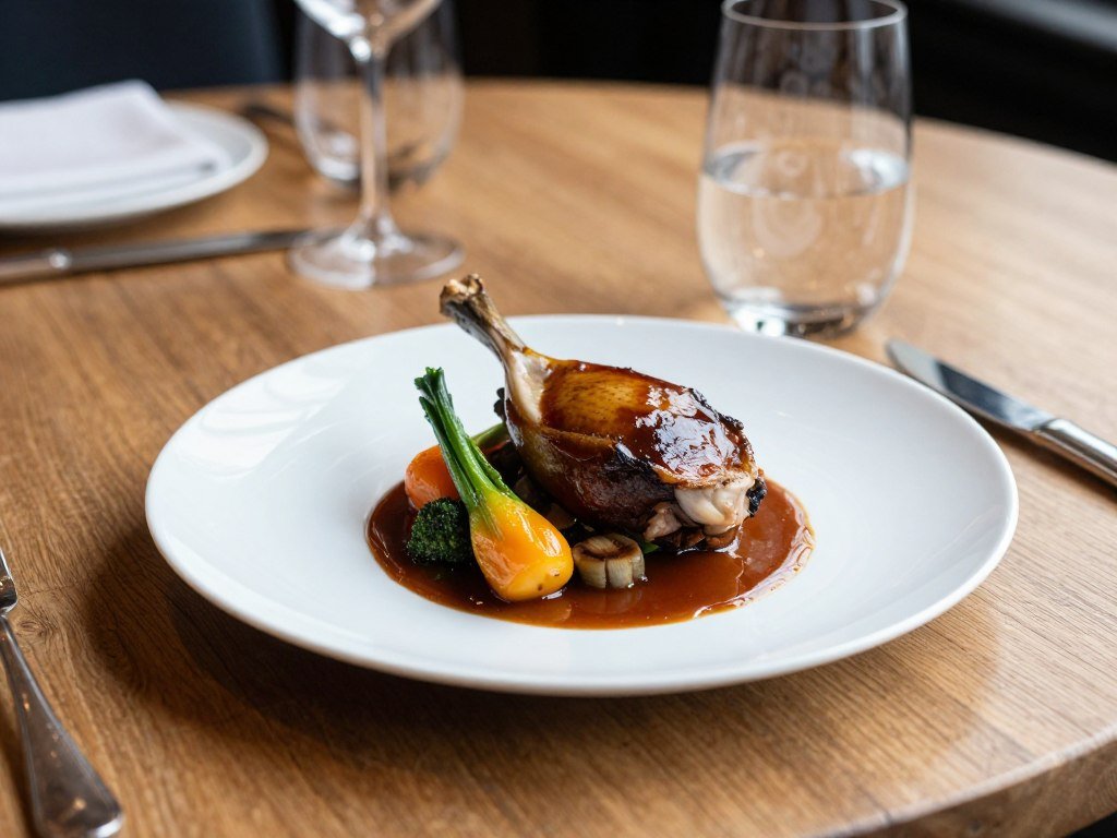Elegant food presentation at The Harwood Arms, London's only Michelin-starred pub