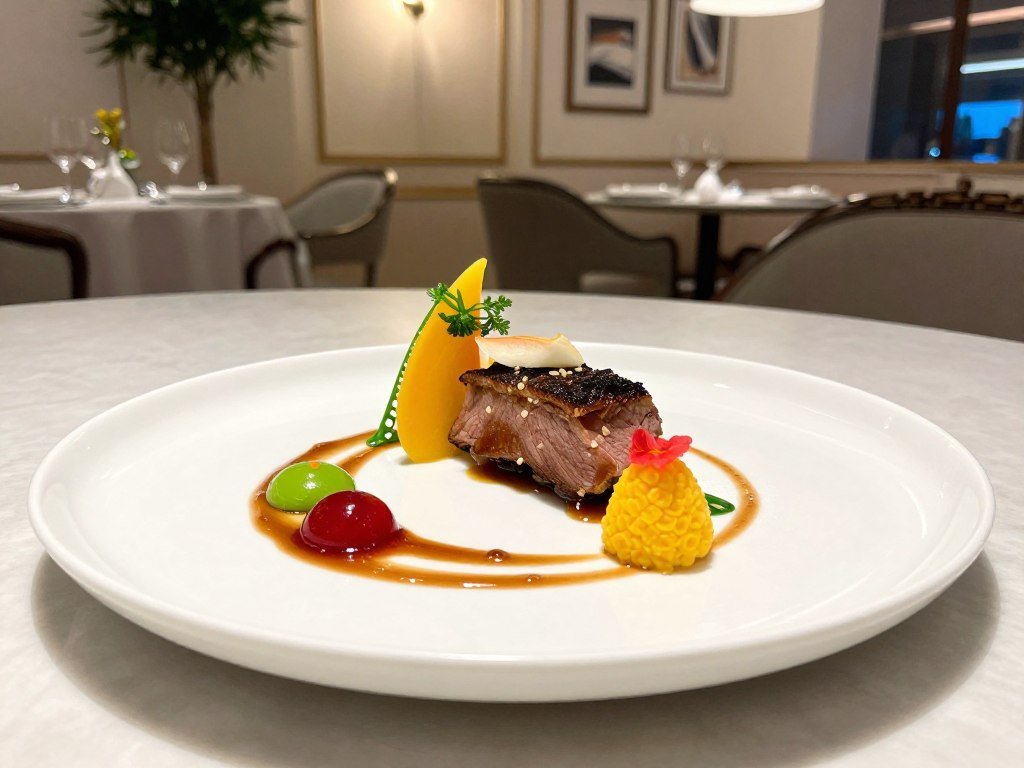 The Best Restaurants in Nice 4 Elegant plating at Restaurant JAN, one of the best restaurants in Nice