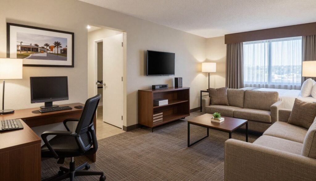 Embassy Suites Tysons Corner Vienna business suite with hotels in vienna workspace