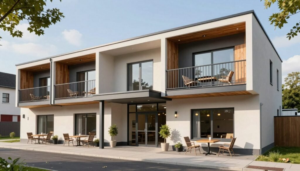 Exterior of Youth Hostel Esch Alzette with modern architecture and welcoming entrance