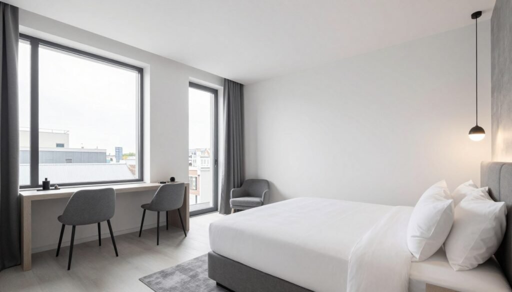 Eye Hotel room interior with modern design in Utrecht