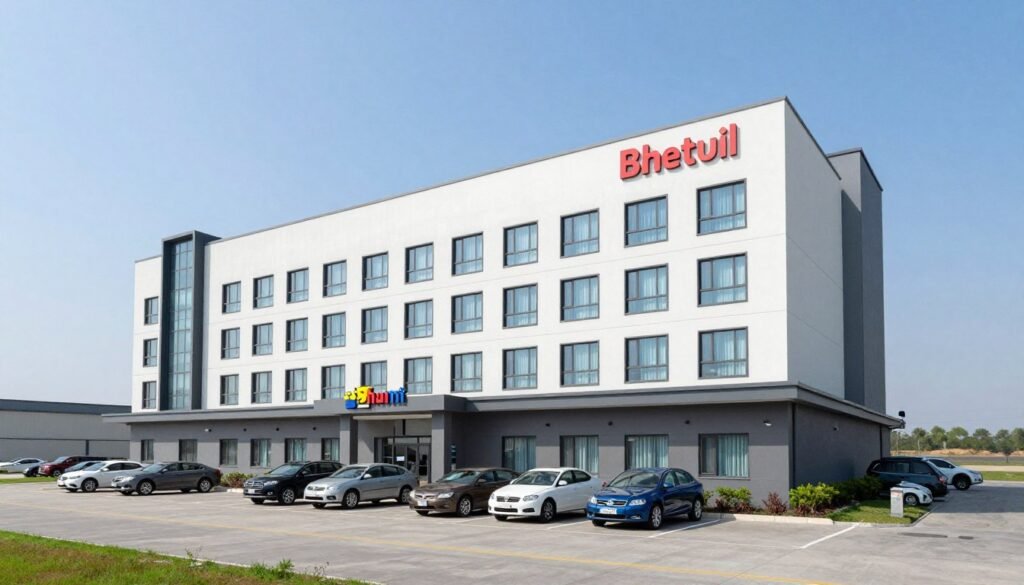 Family-friendly airport hotel exterior