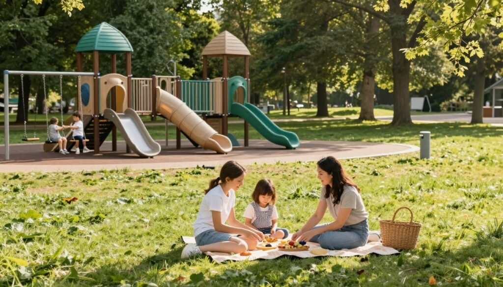 The Best Things to Do in Differdange 12 Family picnic in Differdange park with playground