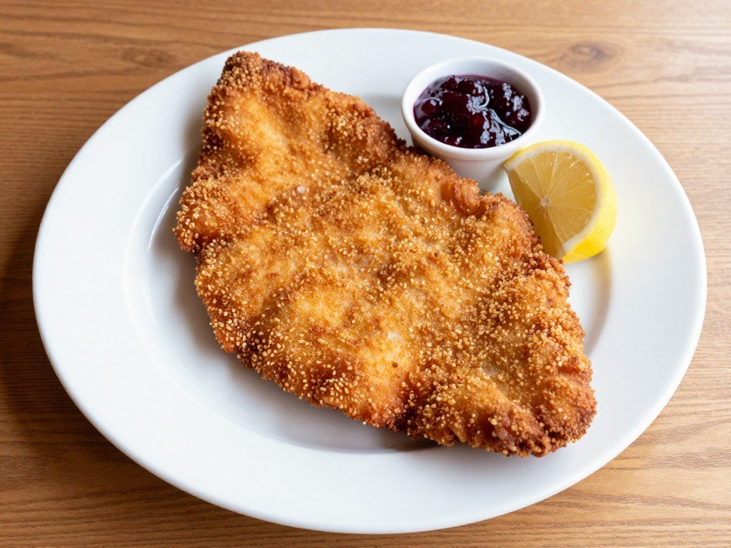 Famous Wiener Schnitzel at Figlmüller, one of the most iconic restaurants in Vienna